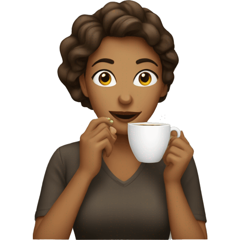 Women drinking coffee  emoji