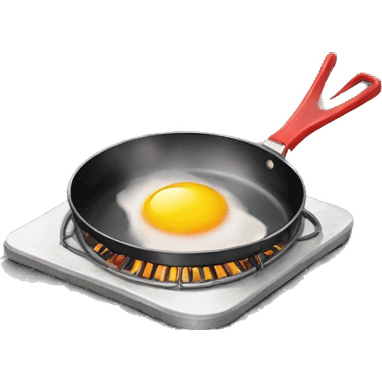 Egg frying on a hot sidewalk emoji