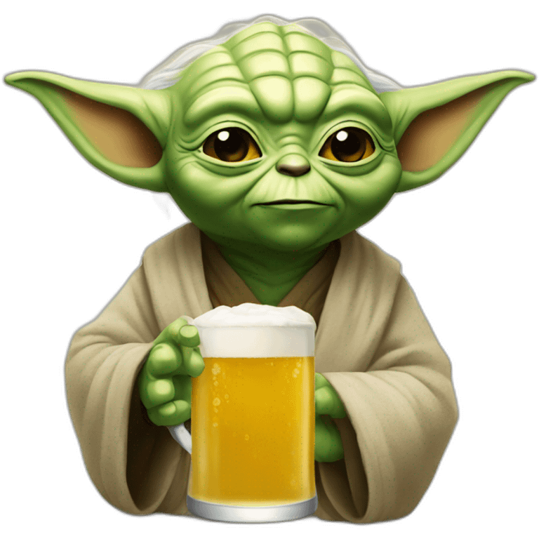 Yoda drink beer emoji