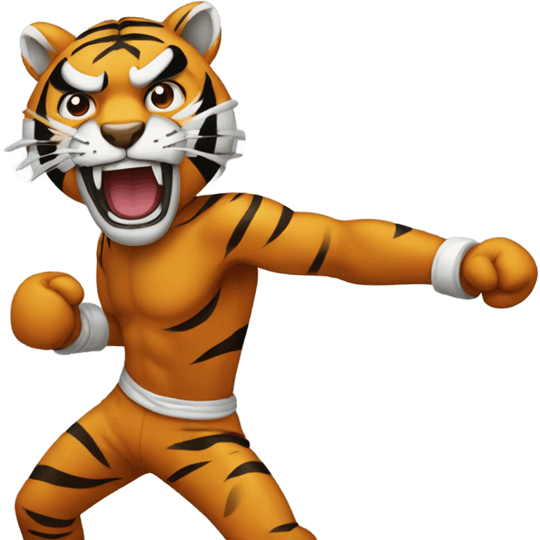 Fighting a tiger emoji