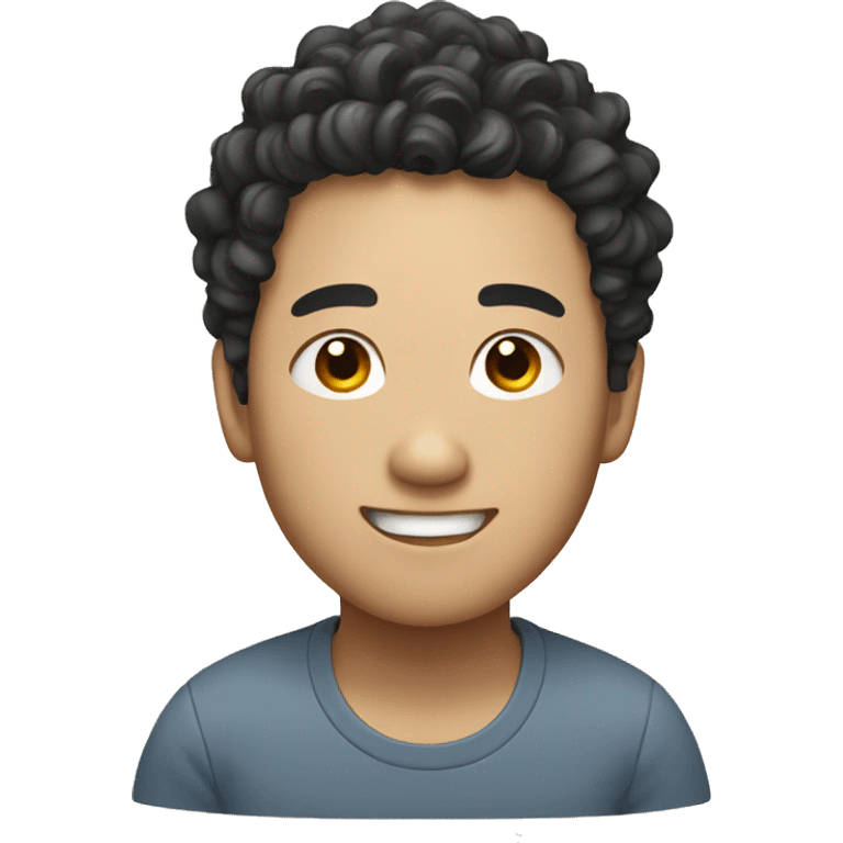 Curly chinese guy emoji