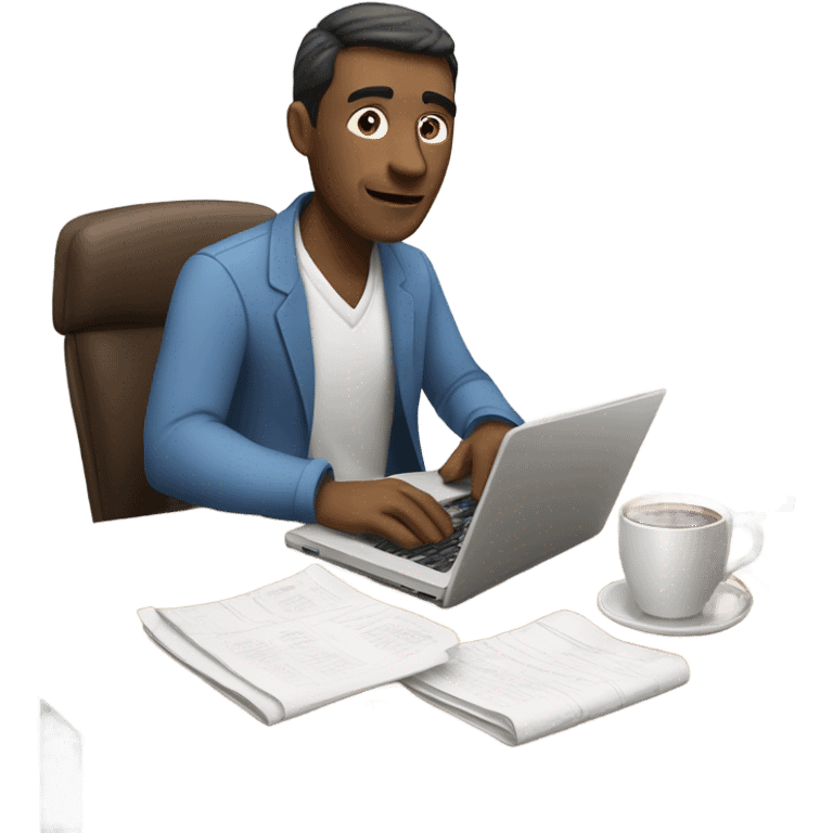 Man working at home emoji