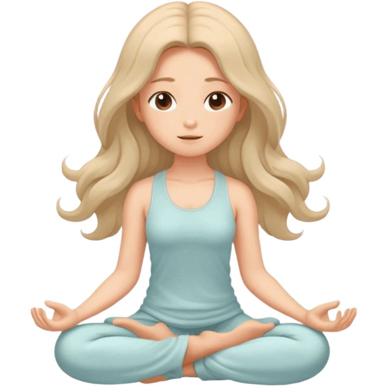 Girl meditating  emoji