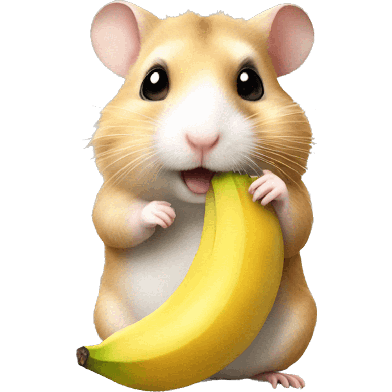 Hamster eat banana emoji