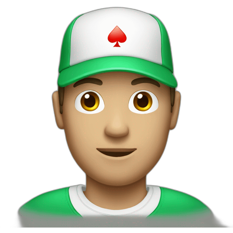 poker player green visor emoji