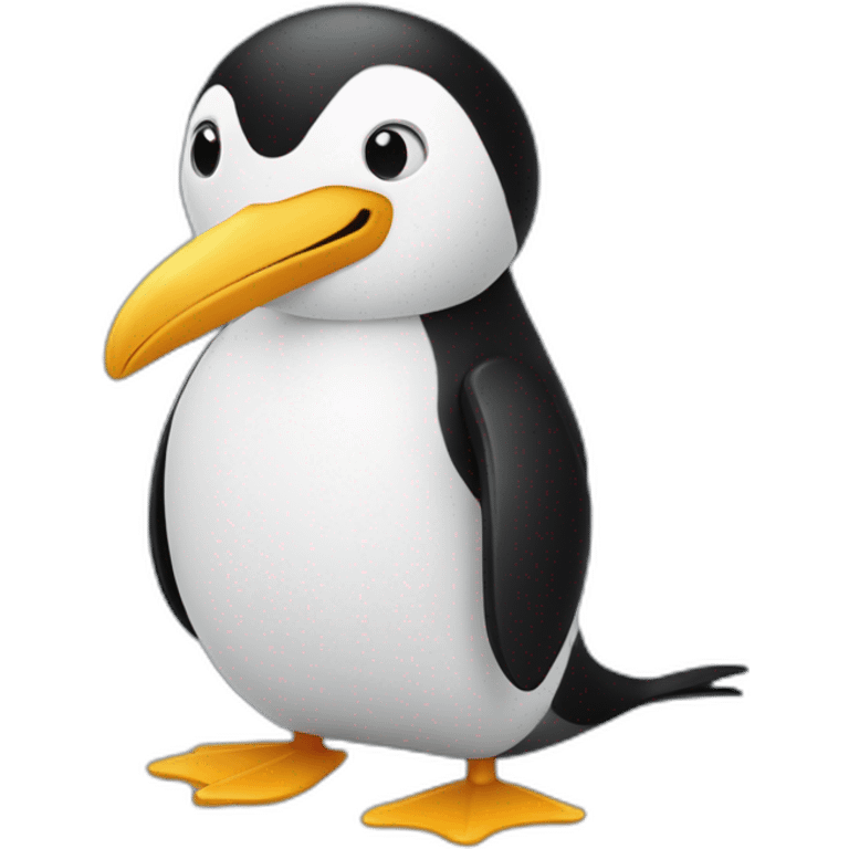 Pingouin avec un moustique emoji