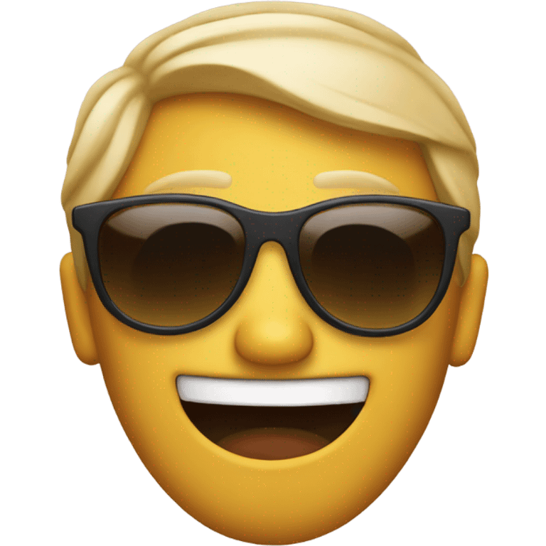 Emoji with sunglasses and a smick  emoji