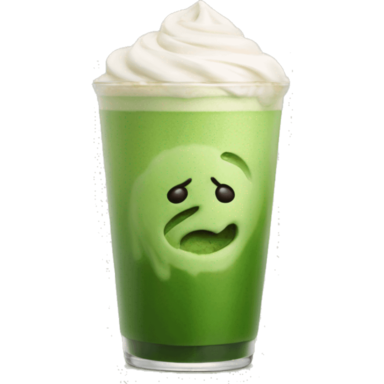 Matcha latte iced emoji