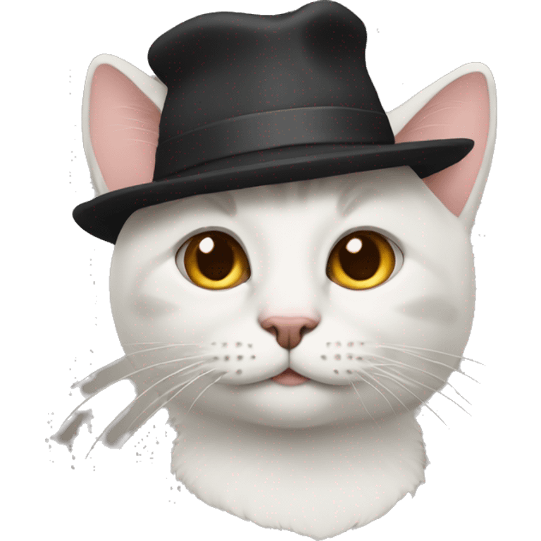 Cat wearing a hat emoji