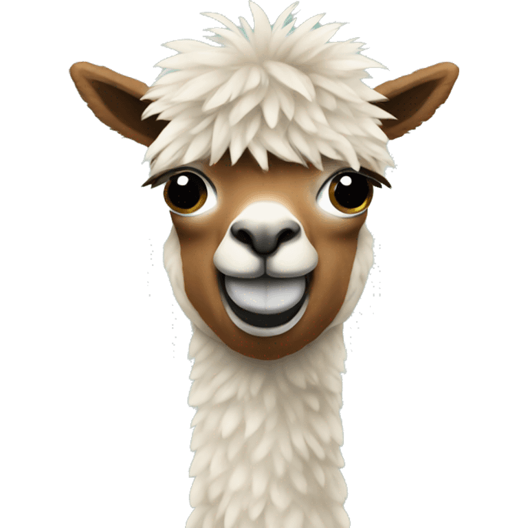 Intoxicated alpaca emoji