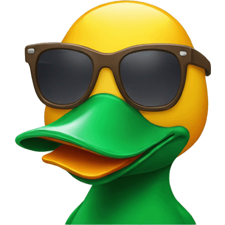 A duck with sun glasses emoji