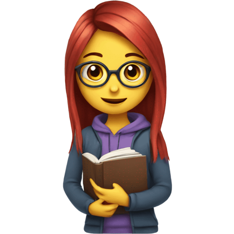 Libro cute chica emoji