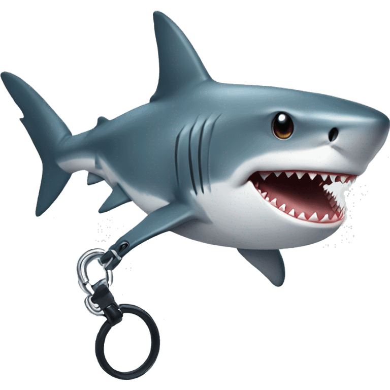 shark wearing a leash emoji