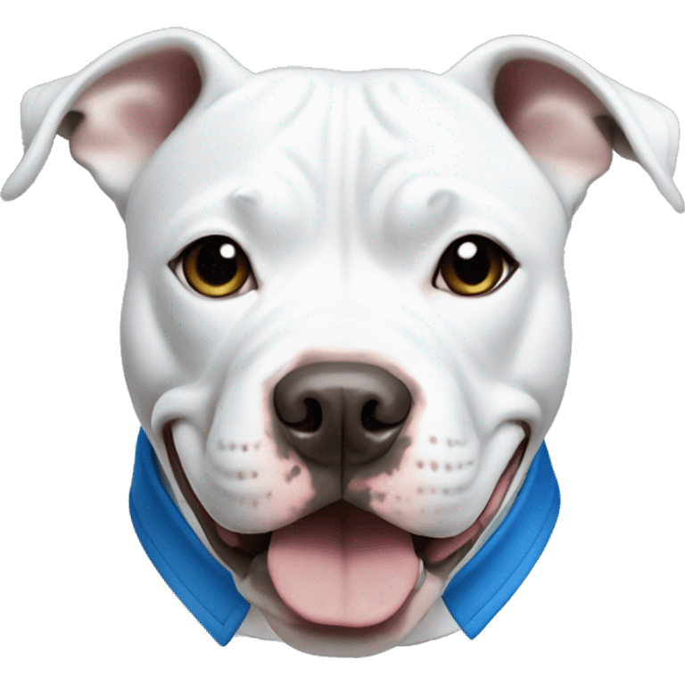 White and blue pit bull  emoji