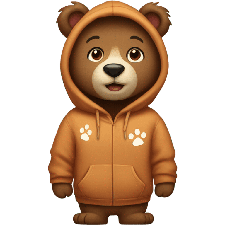 Bear wearing a bear hoodie  emoji