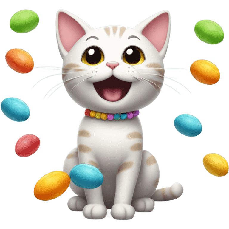 Cat with candy emoji