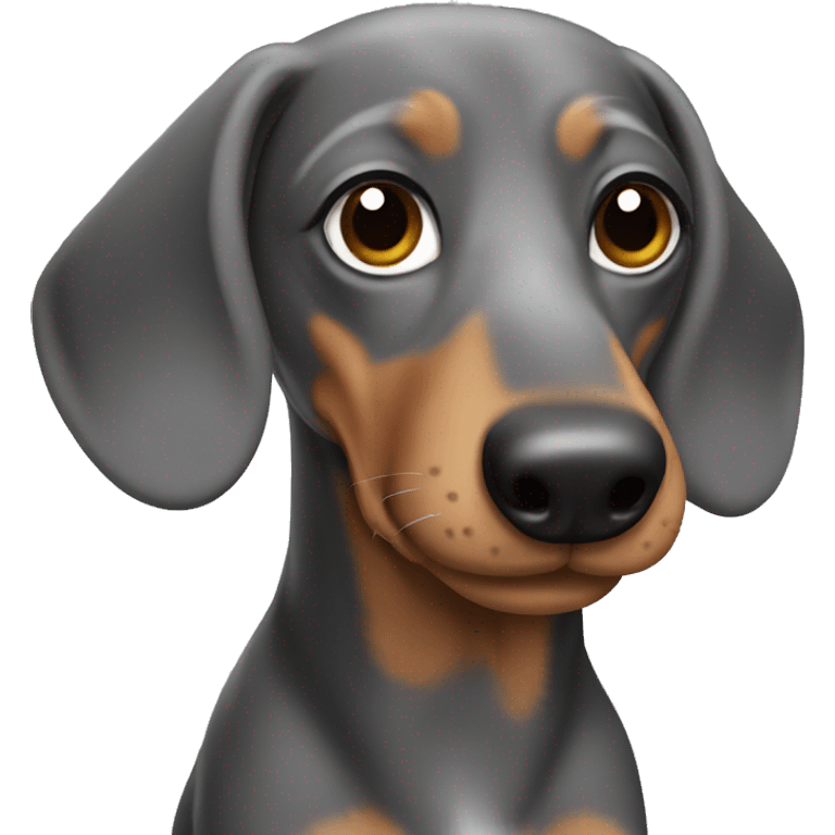 gray dashund emoji