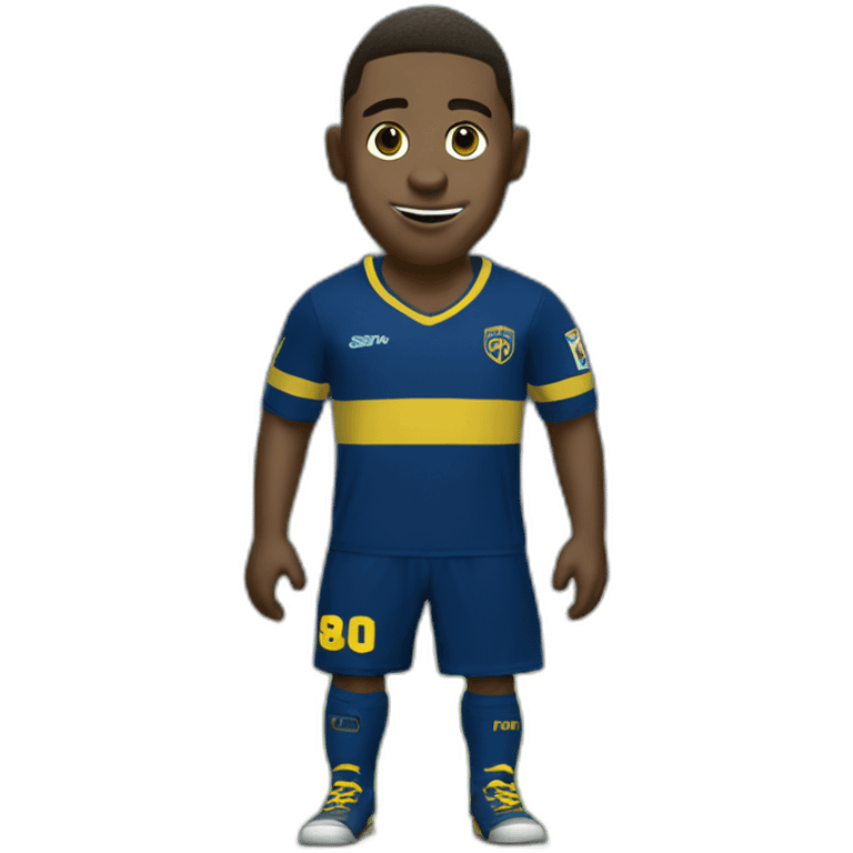 mokey with a jersey of boca juniors emoji