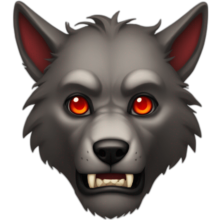 Werewolf with red eyes emoji