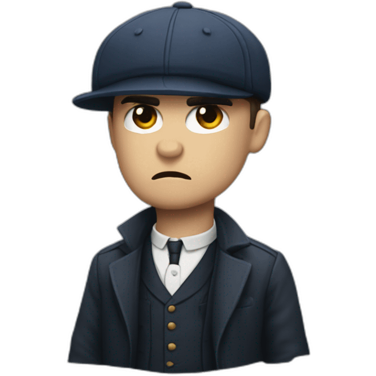 Angry Tommy Shelby with snapback emoji