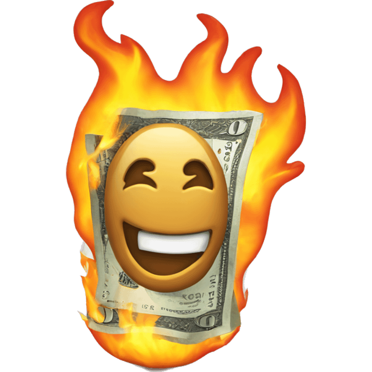 Money on fire emoji