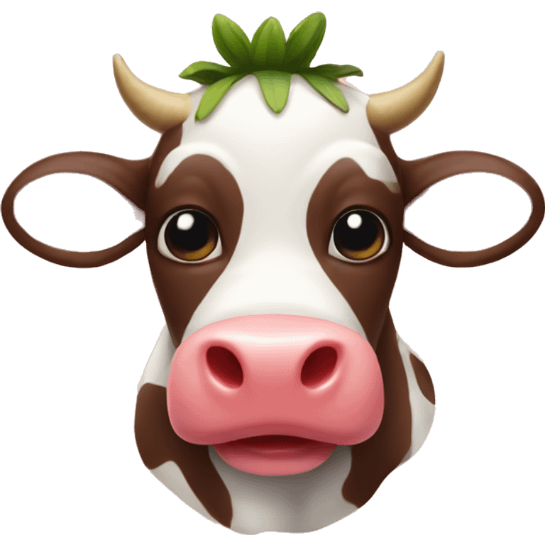 Strawberry cow emoji