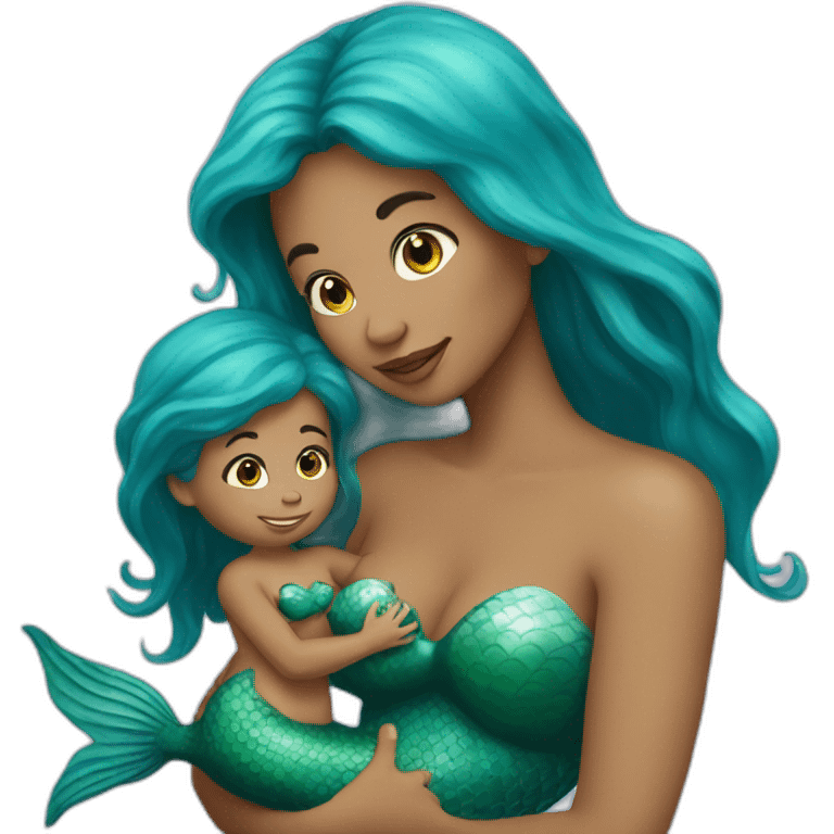 Mermaid with baby emoji