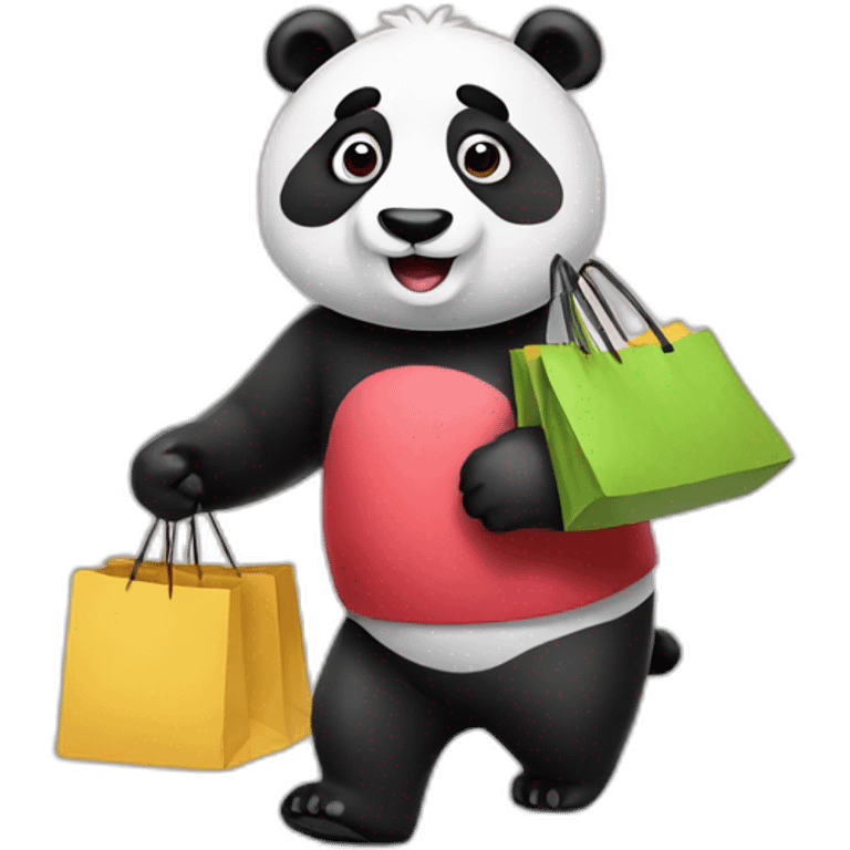 Panda shopping emoji