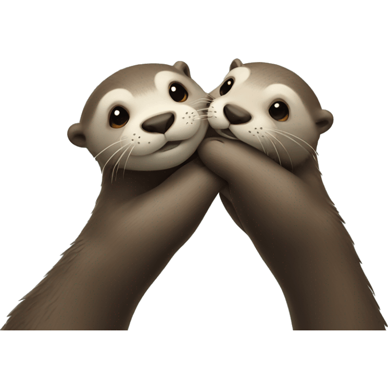 Otter holding hands emoji