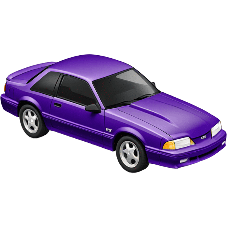 1993 purple Foxbody Mustang 2 door sedan emoji