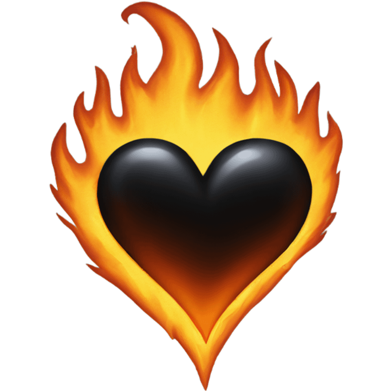 sheer black heart in flames emoji