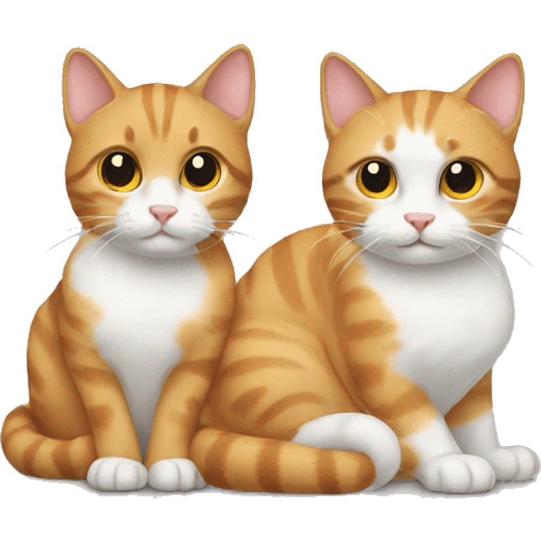 Two cats next to each other emoji