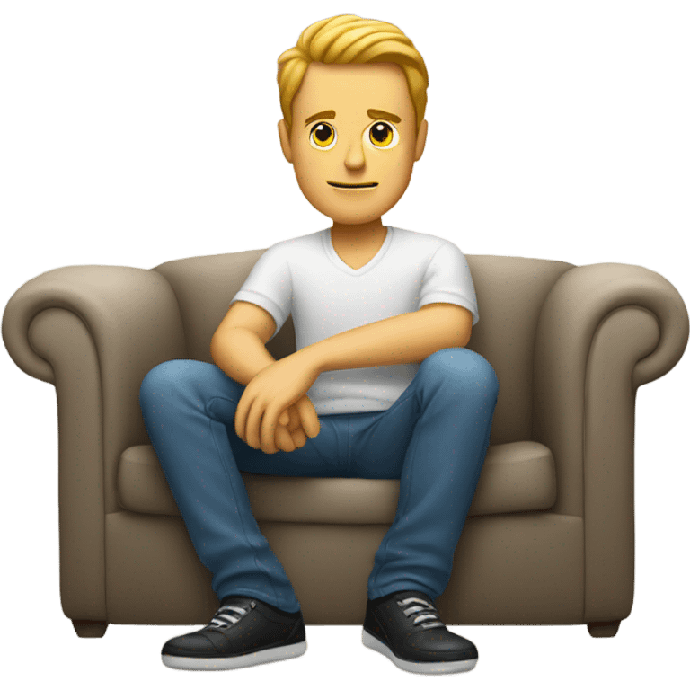 white guy sitting on couch emoji