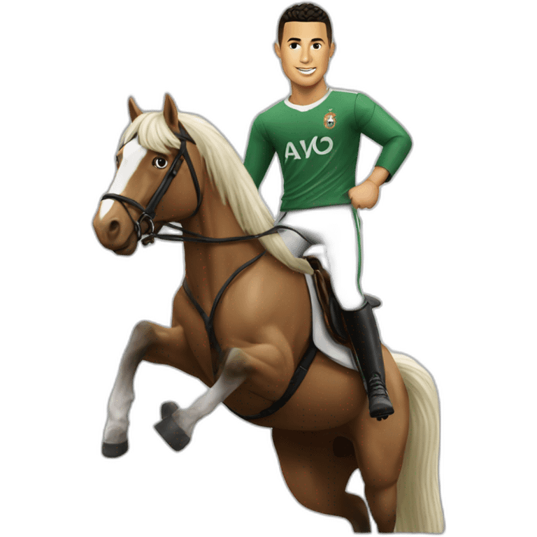 Ronaldo sur un cheval emoji