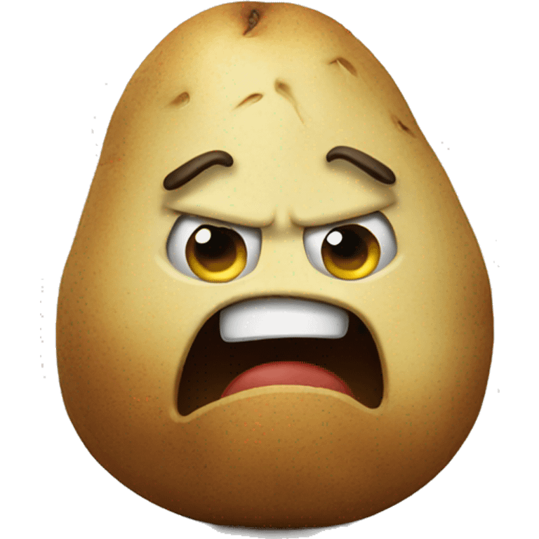 Angry potato emoji