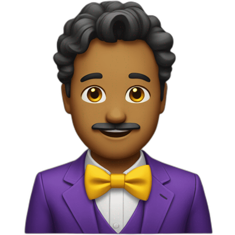 Yellow bonnie purple bowtie emoji