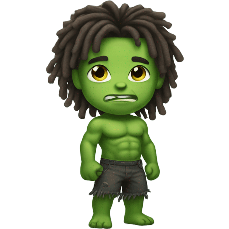 Baby hulk with dreadlocks  emoji