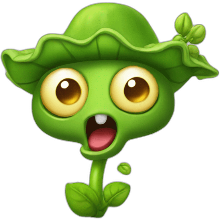 peashooter from plants vs zombie emoji