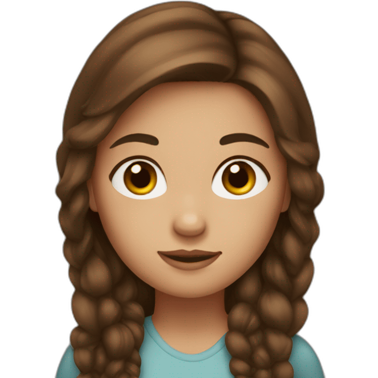 a girl with brown hair emoji