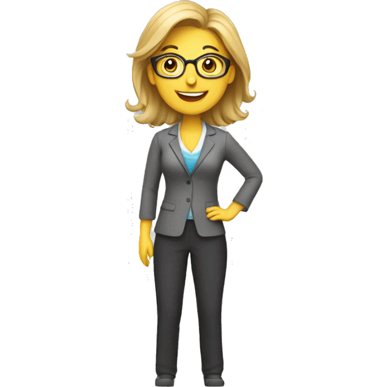 Teacher woman happy emoji