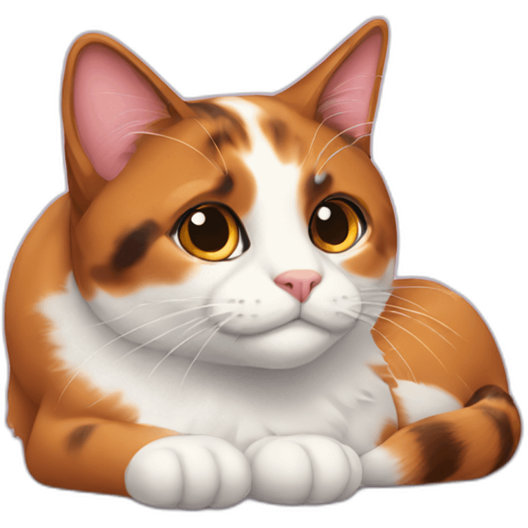 calico cat loafing emoji