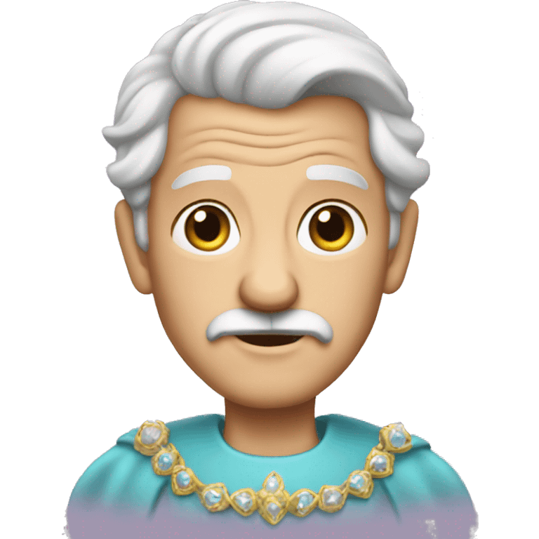 Old man in a princess outfit emoji