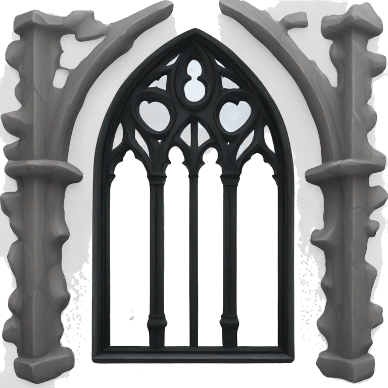 Black gothic window emoji