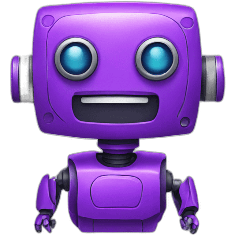 happy purple robot emoji