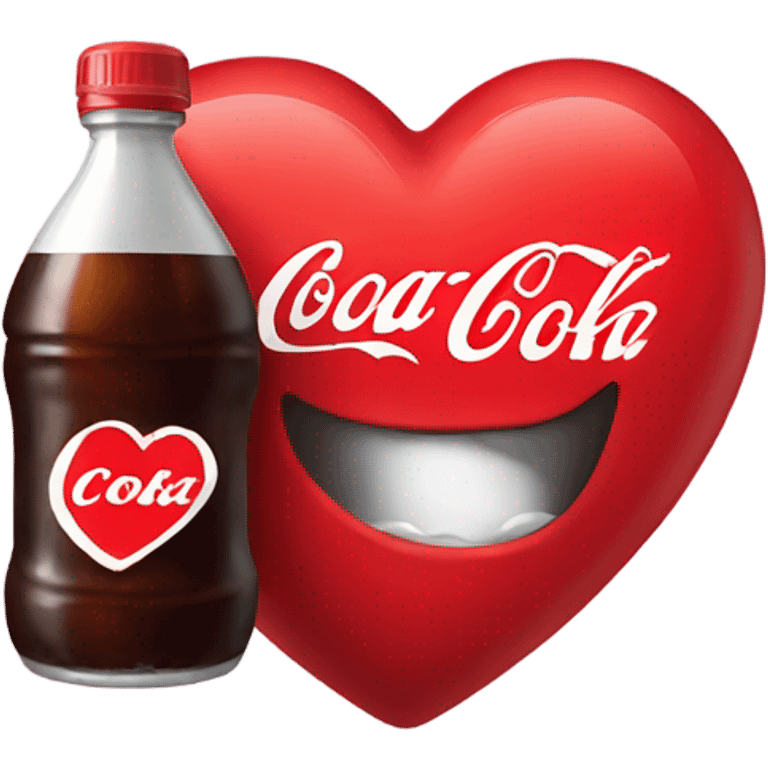 Heart holding coke emoji