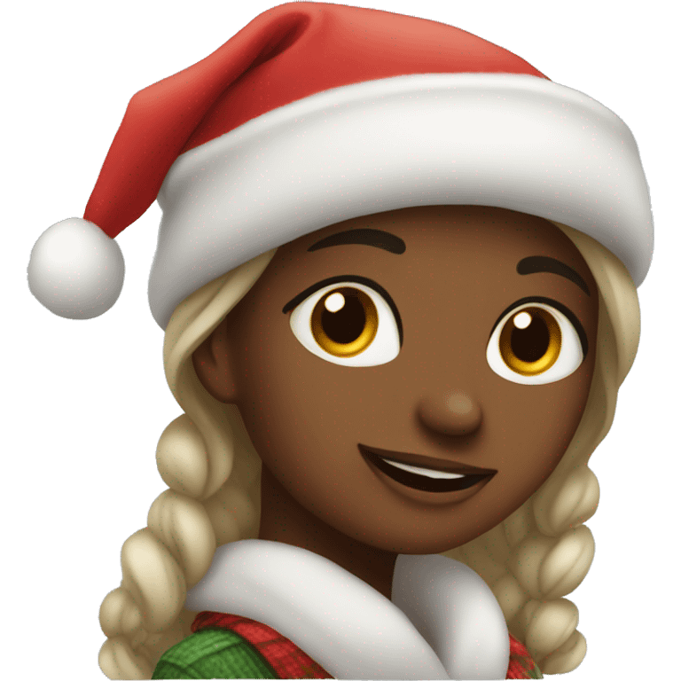 Cozy christmas girl  emoji