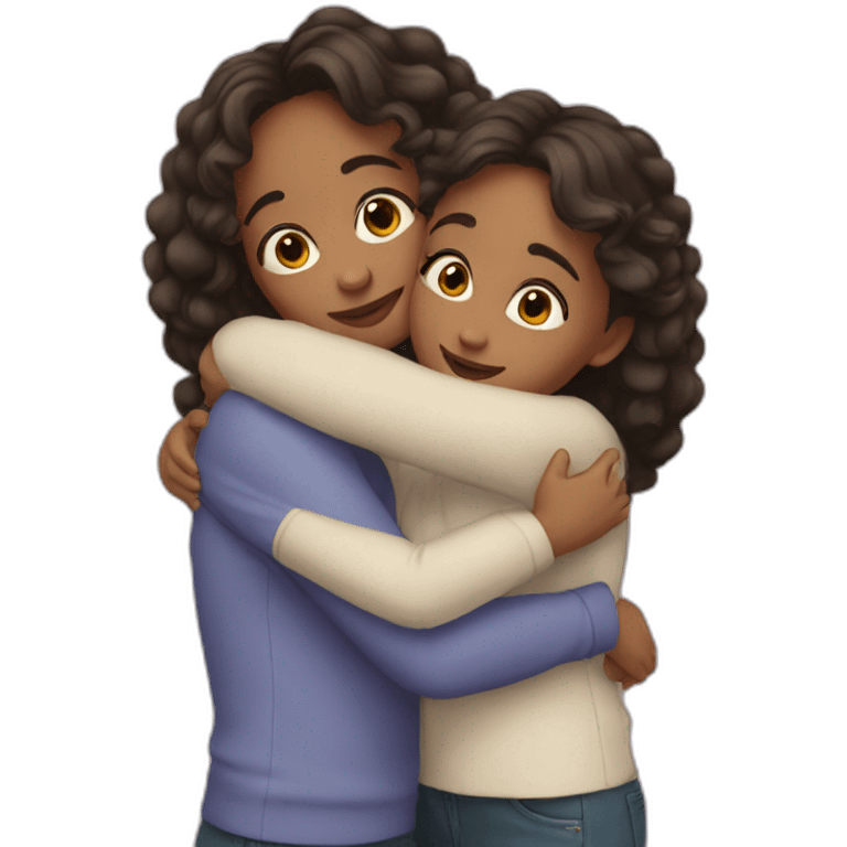 Sisters hugging  emoji