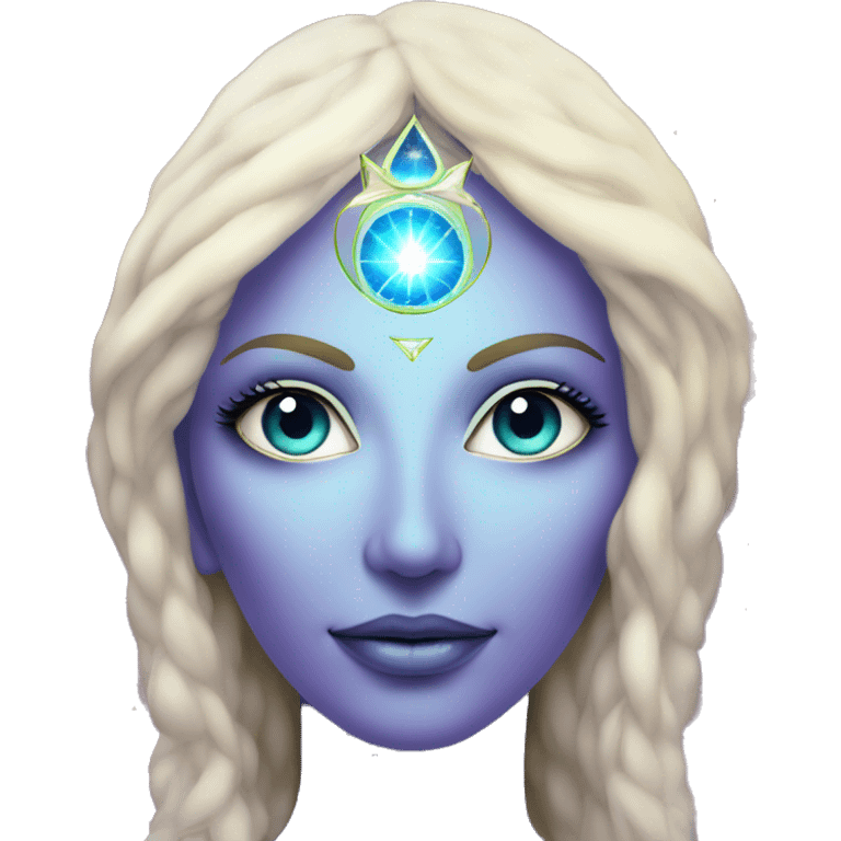 Pleiadian radiant glowing diva woman female third eye emoji