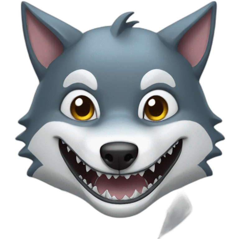 shark - wolf - smile emoji