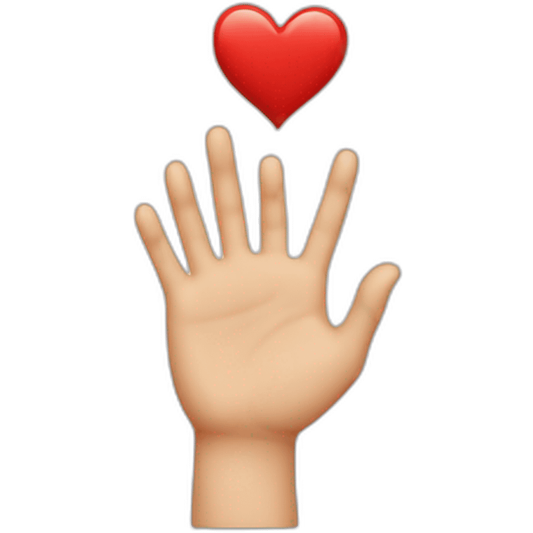 Coeur avec des mains emoji